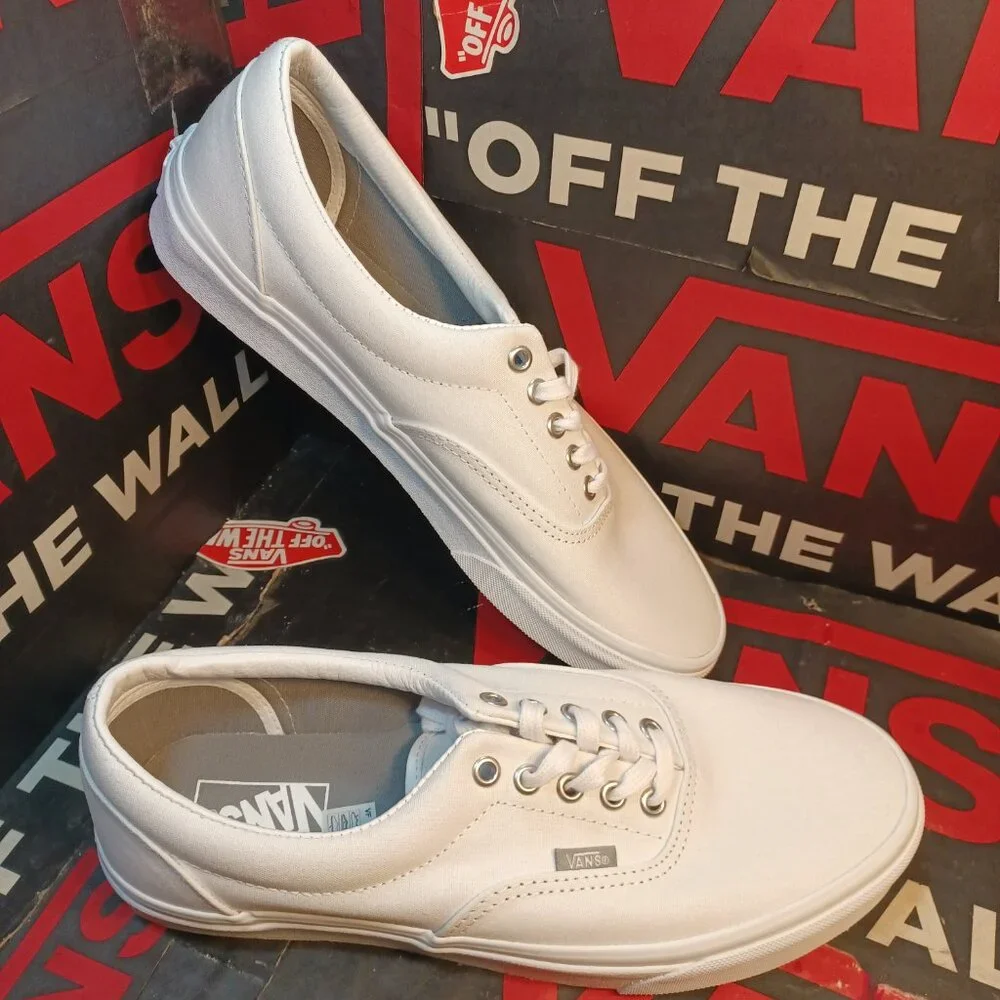 Vans Men's 13 Era Mix True White /True White Classic Canvas VN000VHQAOB